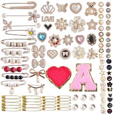 PRICES MAY VARY. Unique Charms for Socks Safety Pin: This Set Includes 100 Unique Sock Charms Pins ，brooch And Gold Safety Pins, Featuring Specially Designed Sock Jewelry Charms. These Distinctive Brooch Pins Not Only Adorn Your Clothing but Also Add Fun and Personality to Your Socks, Showcasing A Unique Fashion Style That Stands Out.Shoe Charms for Sneakers Fashionable Designs and Varied Styles: The Set Includes 32 Sock Charms Pins, 46 Random Button Brooch Pins, 2 Self Adhesive Letter Patches A Socks With Charms, Diy Shoe Charms, Junk Socks With Charms, Sock Jewelry, Bedazzled Socks, Sock Charms, Columbian Wedding, Socks Design Ideas, Charm Socks