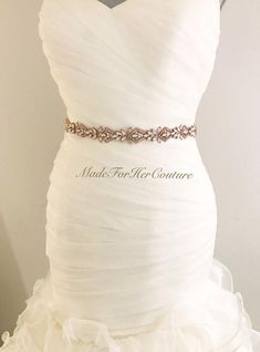 MadeForHerCouture Opal Wedding Belt Rose Gold Wedding Dress | Etsy Dainty Wedding Dress, Mens Beach Wedding Attire, Rose Gold Wedding Dress, Baby Blue Weddings, Bridesmaid Belt, Wedding Garter Blue, Beach Wedding Attire, Bridal Sash Belt, Gold Wedding Dress