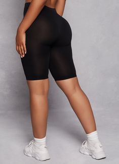 High Waisted, Bike Shorts, Seamless, Solid, Item Number 7068059161070 Stretch Black Boxer Briefs With Built-in Shorts, Black Stretch Boxer Briefs With Built-in Shorts, Black Seamless Short Length Boxer Briefs, Stretch Black Knee-length Activewear Shorts, Black Stretch Knee-length Activewear Shorts, Black Seamless Short Boxer Briefs, High Stretch Black Shapewear Shorts, Stretch Black Shapewear For Workout, Black High Stretch Shapewear Shorts