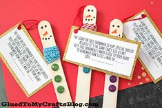 popsicle snowman craft for kids to make with paper and glue on the clothes pins