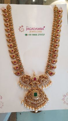 Jewelry Design Long Chain, New Long Chain Designs Gold, Bridal Jewelry Collection Gold, Gold Nakshi Haram Designs, Gold Haaram Designs Bridal, Latest Mango Haram Designs With Grams, Bridal Long Haram Designs, Nakshi Long Haram Designs, Gold Haaram Designs Indian