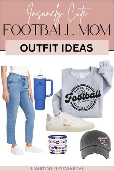 Get inspired with these Football Mom outfit ideas that elevate Women's Fashion with a touch of Sporty Fashion flair. Perfect for casual game days, these Women's Style tips offer trendy yet practical options for every football season event. Football Mom Outfits, Football Mom Outfit, Sports Mom Outfit, Outfit Ideas From Amazon, Classic Athleisure, Mom Outfit Ideas