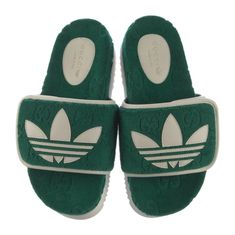 Adidas X Gucci Gg Platform Sandal Green Size Is Gucci 7 American 8 Luxury Gucci Slides With Rubber Sole, Designer Green Sandals With Round Toe, Green Flat Gucci Sandals, Gucci Green Flat Sandals, Green Slides With Round Toe, Gucci Luxury Slide Sandals, Green Gucci Sandals For Summer, Gucci Green Summer Sandals, Gucci Green Sandals With Branded Insole