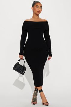 Fashion Nova Long Sleeve Dress, Dress Off Shoulder Long, Black Off Shoulder Dress, Stephanie Rao, Sweater Midi Dress, Gal Gadot Wonder Woman, Sweater Maxi Dress, Dress Off Shoulder, Turtleneck Dress