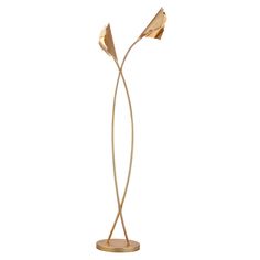 Safavieh Merrigan Gingko Leaf Floor Lamp | Kohls Leaf Floor Lamp, Floor Lamp Gold, Modern Floor Lamp, Gingko Leaves, Lamp Gold, Mid Century Modern Fabric, Contemporary Floor Lamps, Ginkgo Leaf, Lamps For Sale