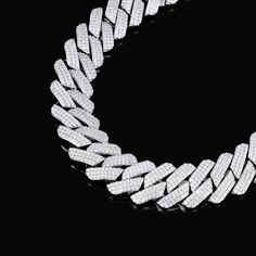 The Proud Moment II® - 20mm Iced Out 3 Row Diamond Prong Cuban Link Chain Choker in White Gold Urban Jewelry, Vvs Diamond, Choker Style Necklace, Cuban Link Chain, Cuban Link, Online Jewelry Store, Chain Choker, Selling Jewelry, Moissanite Diamonds