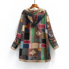 Description Season: Spring/Autumn/Winter Clothing Length: Long Style: Casual Thickness: Thick （Autumn/Winter) Pattern Type: Print Material: Polyester SIZE CHART（cm） Winter Patchwork Long Sleeve Cardigan, Winter Long Sleeve Patchwork Cardigan, Patchwork Outerwear For Cold Weather In Fall, Fall Outerwear With Patchwork For Cold Weather, Fall Patchwork Outerwear For Cold Weather, Cozy Warm Red Outerwear, Hooded Patchwork Outerwear For Fall, Oversized Patchwork Outerwear For Fall, Fall Patchwork Hooded Outerwear