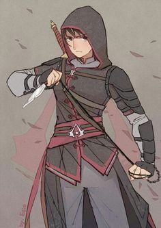 Male Assassin, Assassins Creed Anime, Assassin Clothing, Anime Oc Male, Inuyasha Cosplay, Dark Souls Artwork