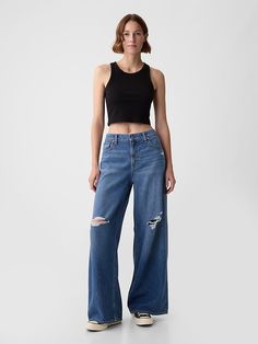 Mid Rise UltraSoft Baggy Jeans Baggy Jeans Outfit Midsize, Very Baggy Jeans Outfit, Very Baggy Jeans, Baggy Jeans Outfit, Baggy Jean, Jeans Look, Break In, Mid Rise Jeans, Baggy Jeans