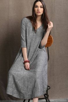 Gray linen tunic, Midi Linen tunic, linen tunic, tunic dress, linen dress, womens tunic dress, causa Chic Gray V-neck Maxi Dress, Non-stretch V-neck Dresses For Daywear, Casual Gray V-neck Maxi Dress, Non-stretch V-neck Daywear Dresses, Elegant Shift Maxi Dress With V-neck, Elegant Shift V-neck Maxi Dress, Elegant V-neck Shift Maxi Dress, Elegant V-neck Maxi Dress, Spring V-neck Maxi Dress For Work