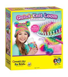 the craft kit is ready to be used for kids's crafts and knitting projects