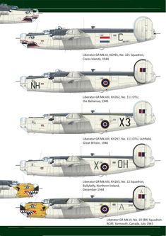 four different types of fighter jets are shown in this diagram, with the names and numbers on