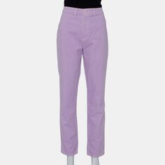 Stauds High Rise Jeans Arrive In A Sweet Lilac Hue, Perfect To Pair With Pastel Tops And Clean Sneakers Or Chic Sandals. The Comfortable Pants Feature Belt Loops On The Waistband, Front Button Zip Closure, And Contrasting Pockets At The Back. Pastel Tops, Chic Sandals, Comfortable Pants, M Jeans, Fashion Help, High Rise Jeans, Pocket Detail, Lilac, High Rise