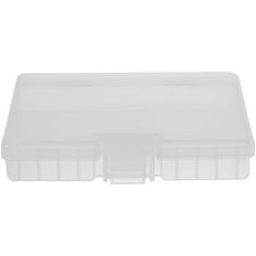 a plastic storage box with three compartments