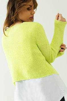 Brighten up your spring wardrobe with our Short Yellow Knit Cardigan, featuring long sleeves for added warmth and style. Made from 100% polyester, this cardigan offers a soft and comfortable feel, perfect for casual wear. The vibrant yellow color adds a pop of cheer to any outfit, while the fine knit fabric ensures a lightweight and cozy fit. With its regular fit, this cardigan is a versatile and essential piece for your spring collection. Model Info: Model is wearing size S. Model's measurement Cardigan Sleeves, Tan Scarf, Sleeves Style, Yellow Knit, Photography Gifts, Scarf Hat, Cozy Fits, Spring Wardrobe, Spring Collection