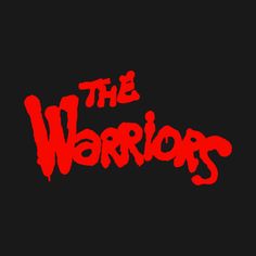 the warriors logo with red paint on it's black backgroung, against a dark background