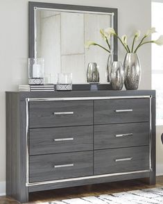 Lodanna Dresser and Mirror B214B1 Master Bed Cases By ashley - sofafair.com Full Bed With Storage, Bedroom Sitting, 5 Piece Bedroom Set, Upholstered Storage Bed, Grey Dresser, Dresser And Mirror, Mirror Large, Bedrooms Decor, Queen Panel Beds