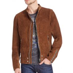 Men's Casual Suede Leather Jacket TheJacketFactory Leather Jacket With Suede Lining, Casual Suede Biker Jacket, Leather Jacket With Suede Lining For Fall, Fall Leather Jacket With Suede Lining, Winter Leather Jacket With Suede Lining, Casual Suede Biker Jacket For Fall, Leather Jacket With Suede Overlays, Casual Suede Leather Jacket With Pockets, Fall Suede Leather Jacket With Suede Lining