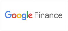 the google finance logo is shown on a white background with black and red letters that read google finance