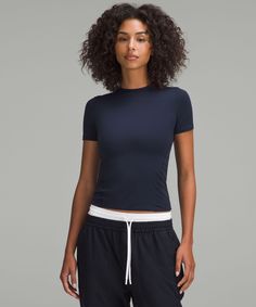 Wundermost Ultra-Soft Nulu Hip-Length Crew Short-Sleeve Shirt | Women's Short Sleeve Shirts & Tee's | lululemon Stretchy Lululemon Crew Neck Top, Lululemon Stretch Crew Neck Top, Fitted Lululemon Crew Neck T-shirt, Lululemon Relaxed Fit Short Sleeve Tops, Fitted Lululemon Casual T-shirt, Fitted Casual T-shirt From Lululemon, Fitted Casual T-shirt By Lululemon, Lululemon Fitted Casual T-shirt, Lululemon Stretch Tops For Layering