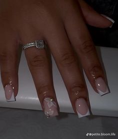 Short Acrylic French Tip, Short Acrylic French, Acrylic French Tip, Acrylic French, Hard Nails, Colored Acrylic Nails, French Tip Acrylic Nails