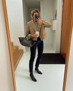 Neutrals Outfit, Wide Shaft Boots, Anouk Yve, Timeless Boots, Outfit 2023, Mid Heel Boots, Scarf Jacket, Shoes Boots Ankle, Inspo Outfit