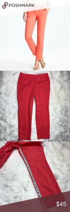 J. Crew coral cafe Capri size 6 NWT pants trousers New with tags  A J. Crew Pants & Jumpsuits Ankle & Cropped Fitted Workwear Capri Pants, Fitted Capri Length Work Pants, Fitted Capri Length Pants For Work, Fitted Capris With Pockets For Spring, Fitted Spring Capris With Pockets, Fitted Capri Length Bottoms For Work, Fitted Capri-length Pants For Spring, Fitted Capri Length Pants For Spring, Fitted Capris With Pockets, Cropped Leg