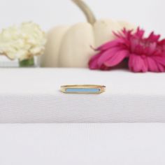 Gold Signet Ring with Blue Line Dainty Line Ring 14k Gold Bar Ring Silver Signet Ring Silver Stackable Ring Blue Enamel Personalized Ring Minimalist Blue Rings For Anniversary, Blue 14k Gold Stackable Rings, Minimalist Blue Round Band Ring, Stackable Yellow Gold Enamel Ring, Minimalist Blue Stackable Rings In 14k Gold, Minimalist Blue 14k Gold Stackable Rings, Blue 14k Gold Signet Ring Fine Jewelry, Blue 14k Gold Stackable Rings As Gift, Blue Minimalist Stackable Rings For Anniversary