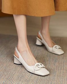 Filipino Clothing, Fancy Footwear, Thick Heel Shoes, Work Shoes Women, Modern Sandals, Cinderella Shoes, Genuine Leather Sandals, Best Outfits