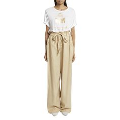 Etoile Isabel Marant "Priana" trousers feature a paperbag waistband  Five-pocket style High rise  Self-tie belt through belt loops Full length Relaxed fit Straight legs Button/zip fly  Lyocell Lining: Cotton Dry clean Imported Linen Paperbag Waist Pants For Workwear, Belted Wide Leg Paperbag Waist Pants For Work, Chic Belted Paperbag Waist Wide Leg Pants, Chic Belted Wide Leg Pants With Paperbag Waist, Etoile Isabel Marant, Belt Tying, Isabel Marant, Full Length, Straight Leg