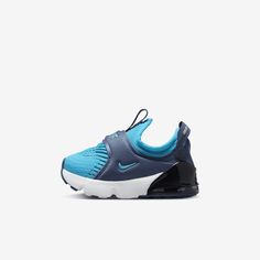 The Nike Air Max 270 Extreme features a slip-on design with fabric that’s soft and stretchy. A Max Air unit in the heel keeps little feet cushioned and comfortable. An elastic strap provides a secure and snug fit. No laces needed. Nike Non-slip Slip-on Sneakers, Blue Slip-resistant Sneakers For Training, Sporty Blue Slip-on Slip-resistant Sneakers, Nike Air Max Blue Shoes With Branded Insole, Blue Slip-on Running Sneakers, Blue Slip-resistant Training Sneakers, Blue Slip-on Slip-resistant Sneakers, Blue Fade-resistant Slip-on Sneakers, Blue Breathable Slip-on Sneakers With Round Toe