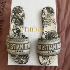 Size 37.5 (7 1/2) Dior Sandals For Sale. Grey Type Color. Gently Used. Only Worn 3 Times. Besides The Bottom Of The Shoes The Shoes Look Brand New. No Stains,M Or Rips. Purchase July 28th, 2023 ( Only One Month Old) From The Christina Dior Store On Rodeo Drive. Comes With Box Branded Sandals For Women, Dior Slippers, Dior Slides, Dior Store, Christian Dior Shoes, Woman Sandals, One Month Old, Grey Sandals, Paris Vacation