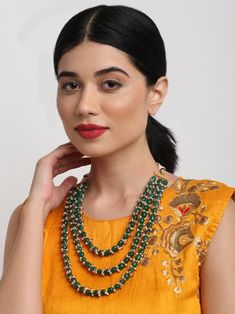 Jadau Kundan Handmade Hand Painted Meenakari Kundan Choker Emerald Semiprecious Stone Kundan Choker Necklace Jaipur Kundan, Indian Jewelry Fine Ahmdabadi Kundan Handmade Hand Painted Meenakari Kundan Choker Emerald Semiprecious Stone/ Kundan/ Pearl/ Choker/ Necklace Easy to wear, Light in weight & gives you a classy Look. It can be wear in festival occasion with matching salwar or saree. The fish hook is also attached at the top of earring for smooth wear and removal of earrings. Festive Beaded Pearl Necklace For Diwali, Green Stone Work Bridal Necklace, Traditional Pearl Necklace With Faceted Beads For Festive Occasions, Traditional Festive Pearl Necklace With Faceted Beads, Festive Multicolor Gemstone Beaded Necklaces, Festive Handmade Pearl Necklace With Round Beads, Festive Multicolor Gemstone Beads Necklace, Festive Beaded Round Pearl Necklace, Festive Handmade Round Beads Pearl Necklace