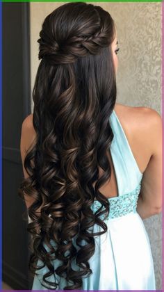 Elegant Updos, Long Hair Wedding Styles, Prom Hairstyles For Long Hair, Hairdo For Long Hair, Braided Hairstyles Easy, Long Wavy Hair, Prom Hairstyles, Easy Hairstyles For Long Hair