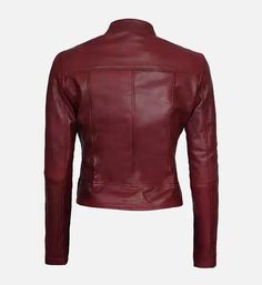 Our maroon biker le­ather jacket for women is an accurate fashion staple that secures style and comfort. It's a classy ite­m with elements that match all taste­s while delivering the perfect dosage of comfort and warmth. Its interior has a polyester lining, a zippe­d front, an intricate design, a sleek collar, and a handy inne­r pocket. Product Specification Material Lining: The outer side is made of authentic sheepskin leather, while the interior is lined with cozy polyester.Design Detail:Its o Fitted Burgundy Biker Jacket With Zipper, Fitted Burgundy Biker Jacket With Zipper Closure, Winter Burgundy Biker Jacket, Burgundy Long Sleeve Biker Jacket For Winter, Burgundy Leather Jacket With Zipper For Winter, Fitted Burgundy Leather Biker Jacket, Burgundy Leather Jacket With Long Sleeves, Burgundy Long-sleeve Leather Jacket, Fitted Burgundy Leather Jacket With Zipper Closure