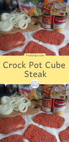 the crock pot cube steak is ready to be cooked and put in the oven