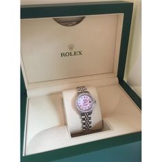 Absolutely gorgeous rolex. Very fine stainless steel watch. Perfect craftsmanship rolex is well known for. In mint condition (Pre-owned). Rolex Datejust series. Gender: Women Movement: Self-winding automatic Case: Stainless steel Bracelet: Stainless Steel jubilee bracelet Dial: Pink mother of pearl dial approx. 0.20 carats diamonds (custom added) Bezel: Diamond bezel approx. 1 carats diamonds (custom added) Case Size: 26 mm Condition : Mint. Looks brand new, well polished, no scratches etc. Serv Rolex Watches Women, Bracelet Tennis, Rolex Watch, Jewelry Lookbook, Pre Owned Rolex, Bezel Diamond, Feminine Energy, Rolex Datejust, Steel Watch