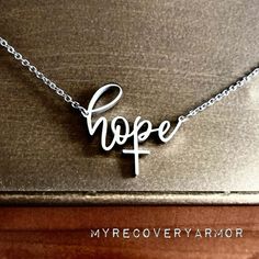 Christian Cross Necklace, Necklace Woman, Cross Necklace Women, Christian Shirts Designs, Christian Merch, Faith Necklace, Never Lose Hope, Hope Necklace