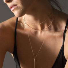 "Delicate Everyday Necklace - an easy to wear, versatile staple piece. It's the perfect short layering necklace! Wear it alone, or layered with your other favorite chains. Effortlessly pretty. Necklace: \"DEW DROPS\" D E T A I L S * 100% 24k Gold Filled, Sterling Silver, or 24k Rose Gold Filled * Tiny beads spaced along a dainty, strong chain. * 2\" chain extender included in each piece * Ethically Sourced, USA raw materials * Our lovely packaging is made by my dad with traditional letterpress! Delicate Choker Necklace, Everyday Necklaces, Delicate Choker, Dew Drops, Everyday Necklace, Chain Extenders, Staple Pieces, Collar Necklace, Chain Styles