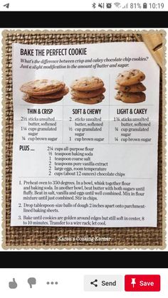 the recipe for cookies is posted on an instagramt page, and it appears to be in english