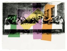 the last supper by andy warhol on curiarty paper with collages