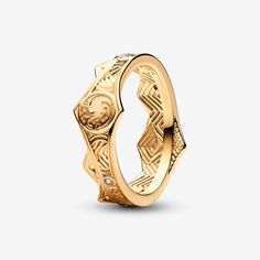 Game of Thrones House of the Dragon Crown Ring | Gold plated | Pandora US Dragon Crown, Targaryen Sigil, Pandora Stackable Rings, Dragon Symbol, Rings Pandora, Dragons Crown, Celtic Bracelet, Ornate Ring, Ancient Kingdom