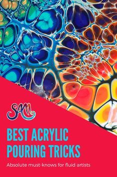 the cover of best acrylic potting tricks for fluid artists, with an image of