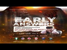 an event poster for the early answers show