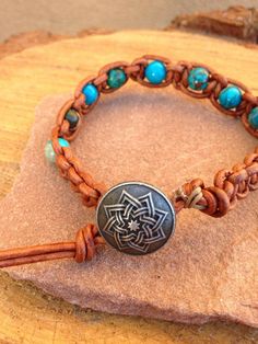 Handmade Bohemian Turquoise Leather Bracelet, Adjustable Turquoise Leather Bohemian Bracelet, Handmade Leather Braided Bracelets, Adjustable, Handmade Turquoise Leather Bracelet, Bohemian Style, Bohemian Leather Wrap Bracelet, Adjustable, Blue Jasper, Macrame Bracelet, Macrame Bracelets, Leather Cord