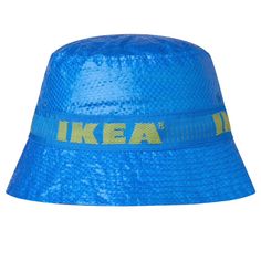 Nwt Ikea Bucket Hat. Featuring A Lined Inner And Vents For Breathability Fabric: 100% Polypropylene Lining: 100% Polyester Made Of The Same Material As The Ikea Reusable Bags ^_^ Definitely A Must Have For Those Die Hard Ikea Fans Out There! Brand New, Never Worn, Excellent Condition Ikea Bucket Hat, Ikea Accessories, Ikea Yellow, Ikea Fans, Blue Bucket Hat, Rain Hat, Reusable Bags, Hat Making, Blue Bags