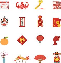 chinese new year's icons