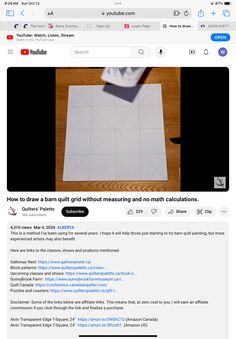 an image of someone cutting out a square with scissors on top of the paper and then using it to cut into smaller squares