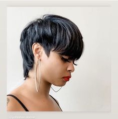 Baddie Short Hairstyles Black, Kelly Cut Quick Weave, Pixie Quick Weave, Mullet Cut, Short Quick Weave Hairstyles, Short Hair Designs