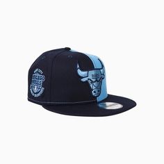 Overview: For greener pastures you need to afford New Era Chicago Bulls NBA 9 Fifty Snapback Hat features sky color Bullâ€™s logo with black outline. The twin panel crown is half sky half navy blue while visor and button are navy blue. You definitely have a need for this lovely and open-hearted headgear for your fan following of NBA. Features: Color:Â Navy Sky Blue Style: 70643146 Note: ProductÂ Color MayÂ SlightlyÂ Vary DueÂ to PhotographicÂ LightingÂ Sources or Your Monitor Settings Blue Embroidered Logo Snapback Hat, Blue Embroidered Snapback Hat, Blue Flat Crown Hat For Streetwear, Sports Blue Snapback Hat With Flat Crown, Blue Snapback Hat With Embroidered Logo For Fans, Blue Snapback Hat For Sports Events, Blue Embroidered Logo Snapback Hat For Fans, Blue Snapback Hat With Flat Crown For Sports, Blue Flat Crown Snapback Hat For Sports Events